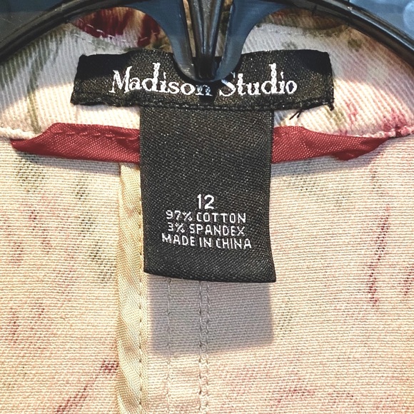 Madison Studio Pink Roses Floral Coat Size 12 - Picture 3 of 5